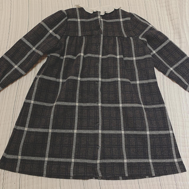 PETIT BATEAU(プチバトー)のプチバトー 19AW チェックワンピース 36m  キッズ/ベビー/マタニティのキッズ服女の子用(90cm~)(ワンピース)の商品写真