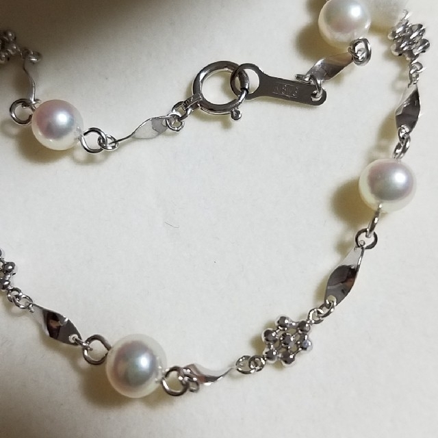 MIKIMOTO(ミキモト)のK18WGミキモト真珠ブレスレット レディースのアクセサリー(ブレスレット/バングル)の商品写真