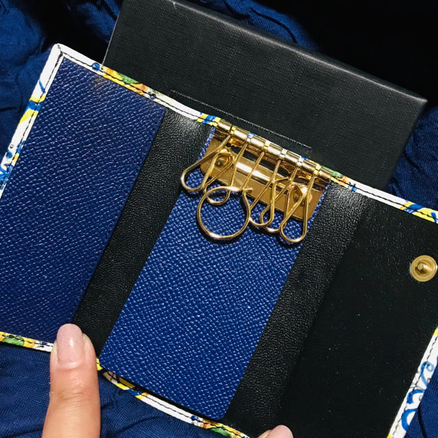 ドルチェ&ガッバーナ　マヨリカ柄　長財キーケースセット ドルチェ&ガッバーナ キーケース 青 ドルチェ&ガッバーナ マヨリカ柄