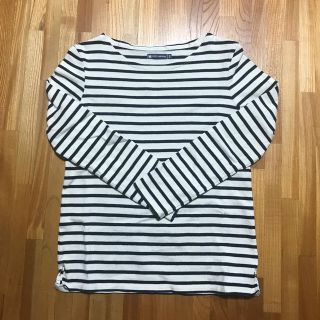 プチバトー(PETIT BATEAU)のプチバトー  マリニエール長袖カットソー ホワイト レディース XS ボーダー(カットソー(長袖/七分))