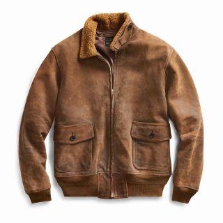 ダブルアールエル(RRL)の新品*RRL*限定リミテッドエディション*シアリングレザージャケット*M*(レザージャケット)