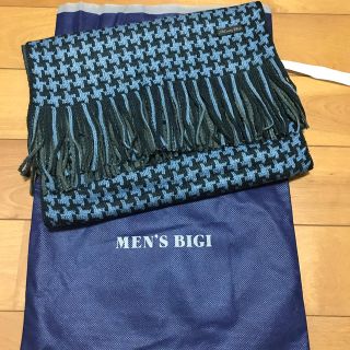 メンズビギ(MEN'S BIGI)の新品未使用 メンズビギ マフラー ネイビー ブラック(マフラー)