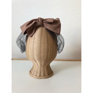 カシラ(CA4LA)のmb  linen blend 3WAY tulle hairband(ヘアバンド)