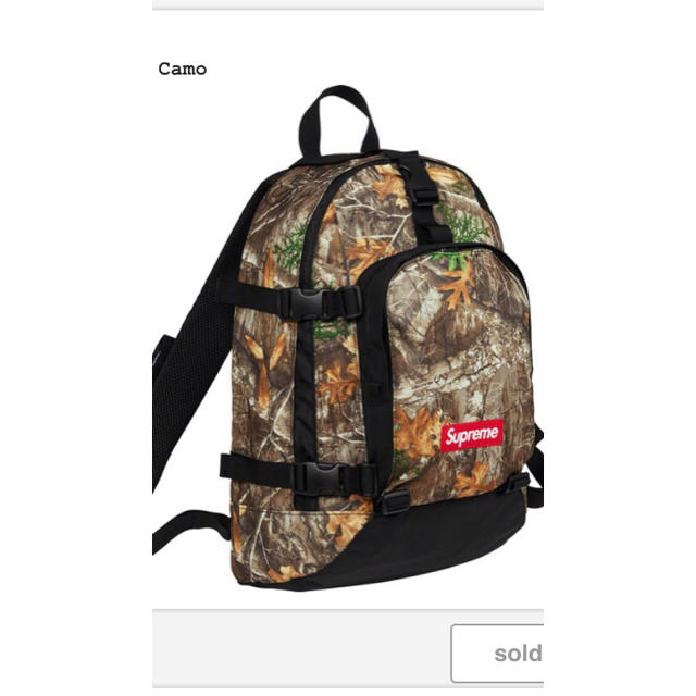 supreme19aw Backpack camo