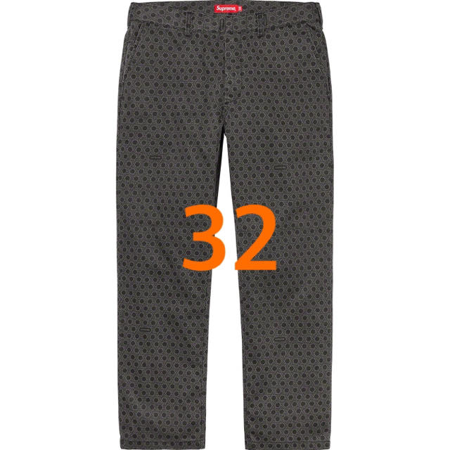 Supreme Work Pant black monogram - ワークパンツ/カーゴパンツ