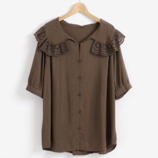 マジェスティックレゴン(MAJESTIC LEGON)の新品♡定価5290円 しっとりと柔らかい生地のレース♡ブラウス 大特価‼️(シャツ/ブラウス(長袖/七分))