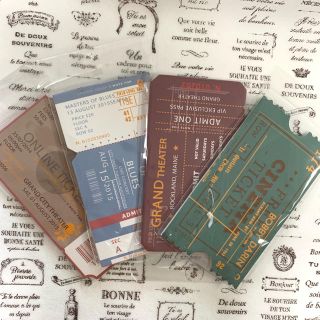 W234.外国チケット風 海外 メモ帳 4冊セットの通販 by KAM|ラクマ