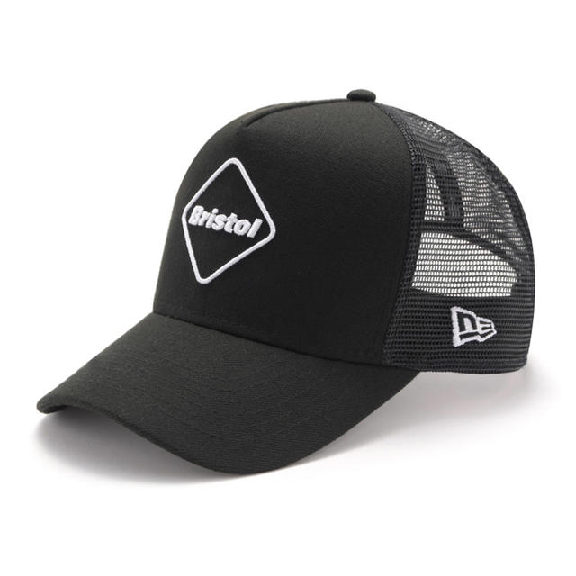 FCRB 19AW NEWERA EMBLEM MESH CAP BLACK