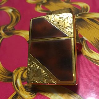 ジッポー(ZIPPO)のジッポーべっ甲風手彫り(タバコグッズ)