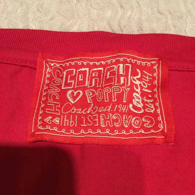 COACH(コーチ)のCOACH コーチ Tシャツ ピンク L レディースのトップス(Tシャツ(半袖/袖なし))の商品写真