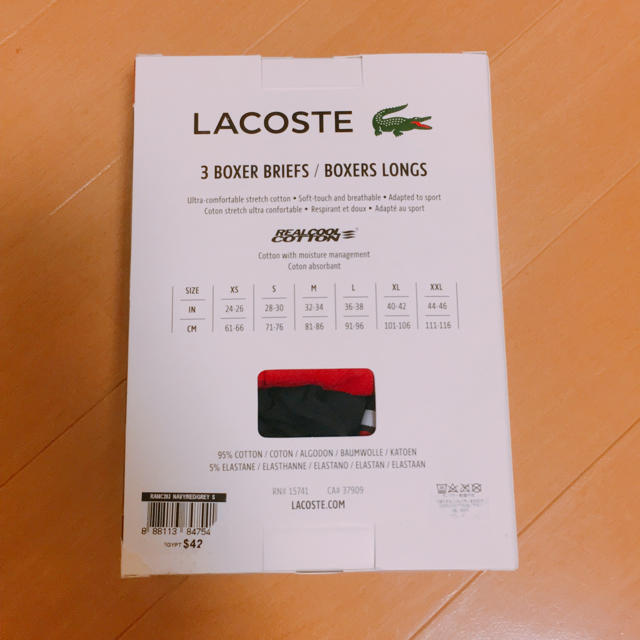 LACOSTE(ラコステ)の" LACOSTE " ボクサーパンツ 新品未使用 メンズのアンダーウェア(ボクサーパンツ)の商品写真