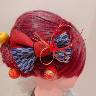 お祭り髪飾り★畳縁★畳へりリボン★水引★成人式★ウエディング★ヘットドレス(ヘアアクセサリー)