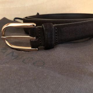 ユナイテッドアローズ(UNITED ARROWS)の【美品】D'AMICO ダミコ スエードベルト ダークブラウン 80/95(ベルト)