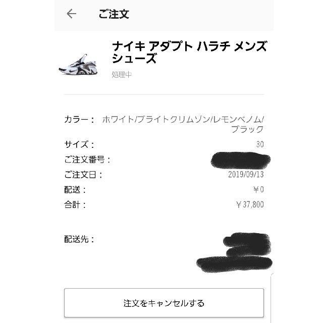 NIKE(ナイキ)の【最安値】NIKE Adapt Huarache US12 30cm メンズの靴/シューズ(スニーカー)の商品写真