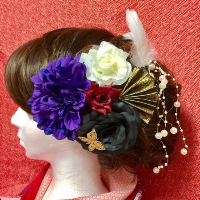 和装髪飾り ハンドメイドのアクセサリー(ヘアアクセサリー)の商品写真