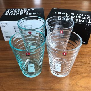 イッタラ(iittala)の【新品、未使用】イッタラ アイノアアルト ハイボール 330ml グラス 4個(グラス/カップ)