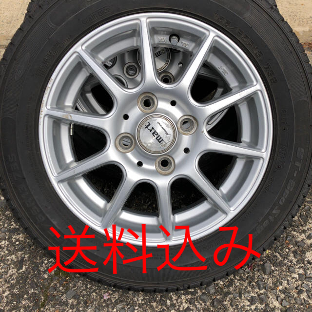 送料込み！ダンロップ155/65R13 73S　４本セット　７分山 冬用にも最適