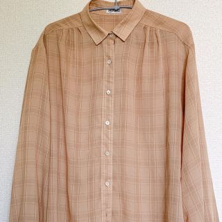 ロキエ(Lochie)のvintage シアーチェックシャツ(シャツ/ブラウス(長袖/七分))