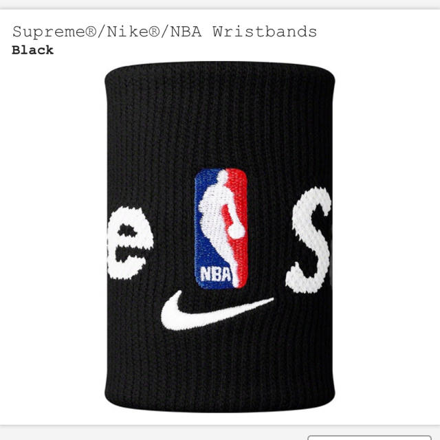 Supreme(シュプリーム)の黒 Supreme/Nike/NBA Wristbands スポーツ/アウトドアのスポーツ/アウトドア その他(バスケットボール)の商品写真