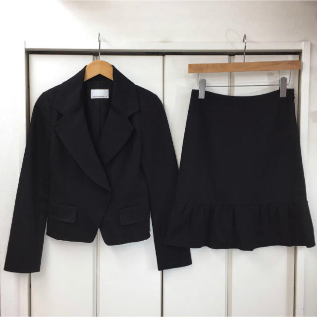 美品！M-PREMIER BLACK ストレッチ スーツ セットアップ(36)フォーマル/ドレス