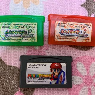 ゲームボーイアドバンス(ゲームボーイアドバンス)のリーフグリーン ファイアレッド マリオテニス ３本セット(家庭用ゲームソフト)