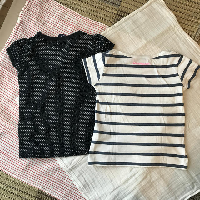 GAP(ギャップ)のGAP ＆ Desigual  ★ 110cm ★Tシャツ 2枚セット キッズ/ベビー/マタニティのキッズ服女の子用(90cm~)(Tシャツ/カットソー)の商品写真