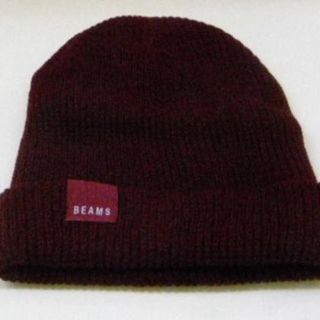 ビームス(BEAMS)のBEAMS★缶バッジ付きニットキャップ(ニット帽/ビーニー)