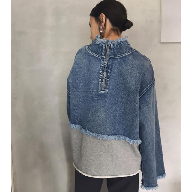 Ameri VINTAGE - DENIM SWEAT DOCKING TOPの通販 by yu738｜アメリ