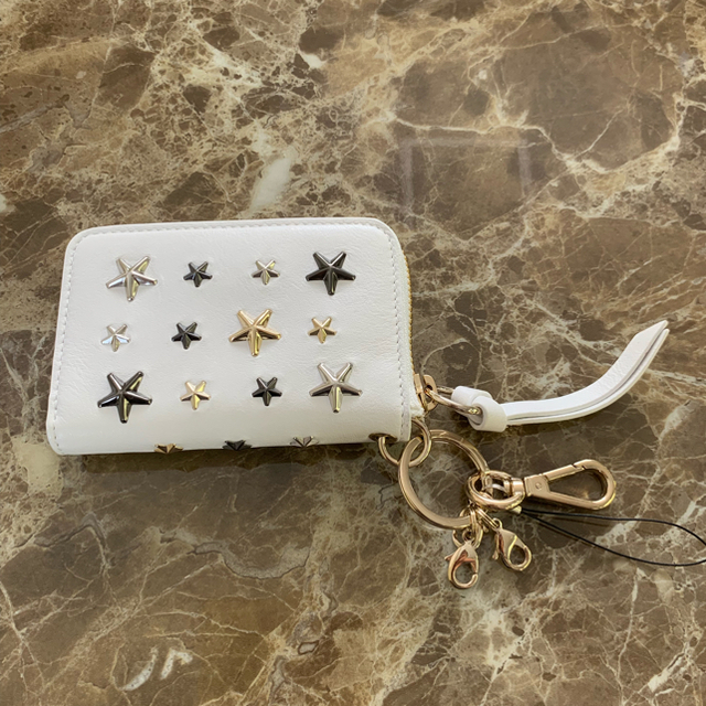 Jimmy Choo CADET キーケース White/Metallic