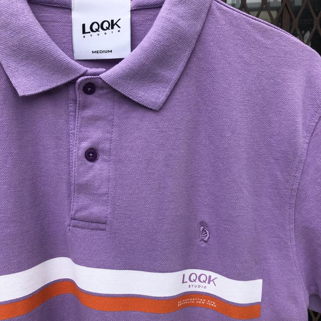 LQQK STUDIO LQQK Stripe Polo Purple メンズのトップス(ポロシャツ)の商品写真