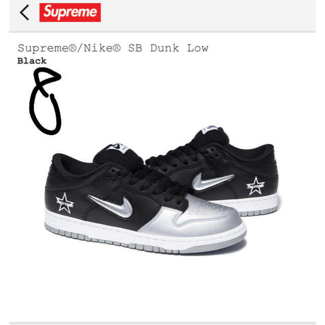 メンズsupreme NIKE sb dunk