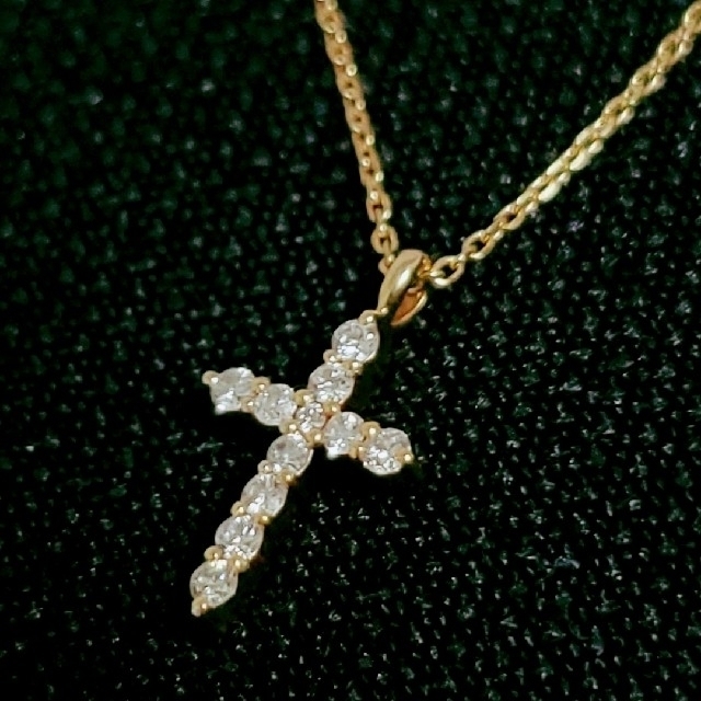 正規品 4℃ k18 クロス ネックレス イエローゴールド 【在庫僅少】 8575