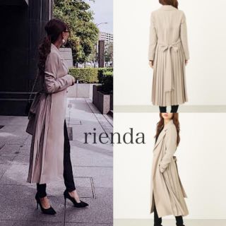 リエンダ(rienda)のプリーツコンビロングテーラードJK(チェスターコート)