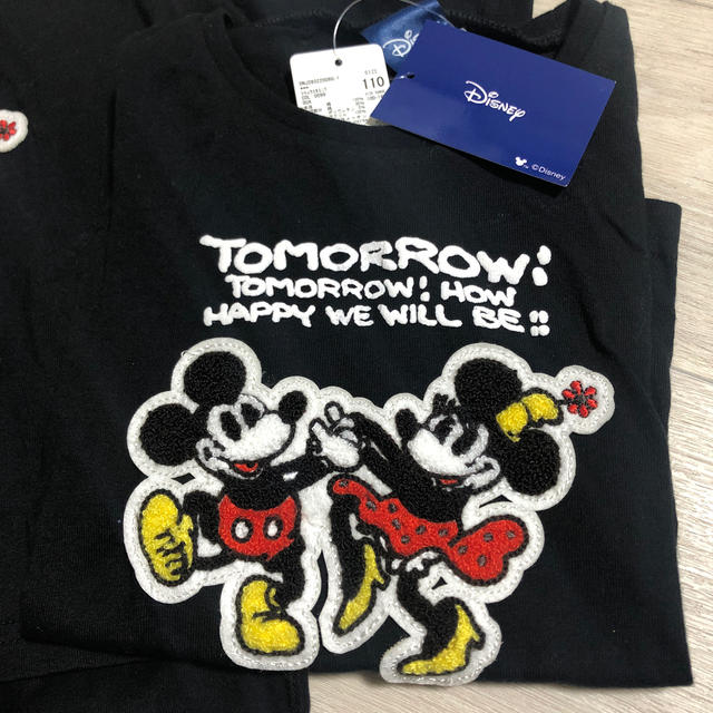 Disney(ディズニー)の新品タグ付き♡ミッキーミニーTシャツ2枚セット キッズ/ベビー/マタニティのキッズ服女の子用(90cm~)(Tシャツ/カットソー)の商品写真