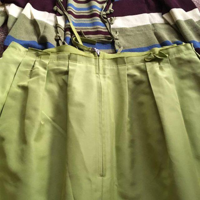 FOXEY(フォクシー)のフォクシーFOXEY絹ピスタチオグリーンのスカート 38 デイジー、ルネ レディースのスカート(ひざ丈スカート)の商品写真
