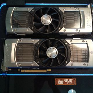 エイスース(ASUS)の【希少】GTX690 2個 SLIブリッジ付【美品】(PCパーツ)