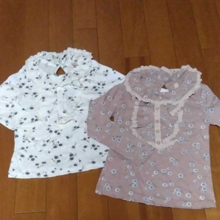 女の子　長袖トップス　2枚セット(Tシャツ/カットソー)