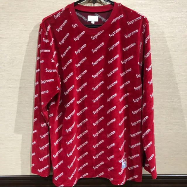 Supreme(シュプリーム)のsupreme ロンT Velour Diagonal Logo L/S Top メンズのトップス(Tシャツ/カットソー(七分/長袖))の商品写真