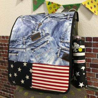 20 ランドセルカバー アメリカン デニム ヴィンテージ(外出用品)