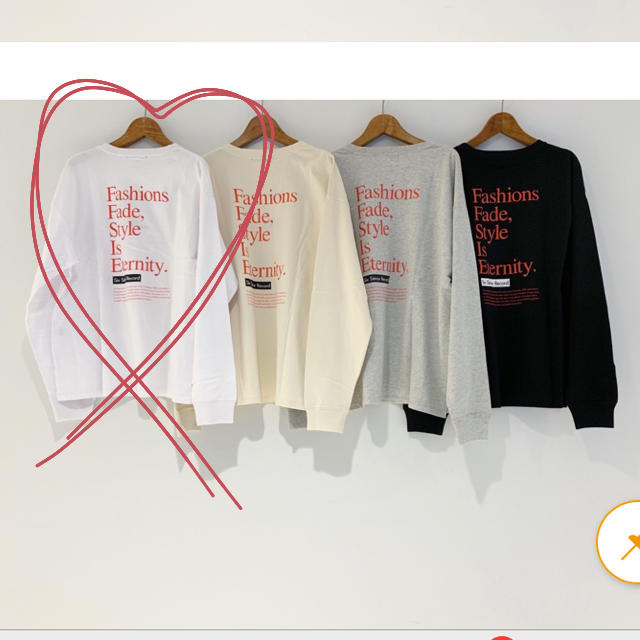 Kastane(カスタネ)の17日までの出品 カスタネ SIXSENCE FASHION ロンT レッド レディースのトップス(Tシャツ(長袖/七分))の商品写真