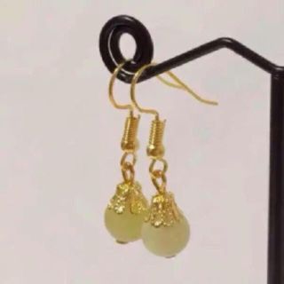 檸檬水晶＊天然石＊ひと粒＊ピアス＊イヤリング＊パワーストーン(ピアス)