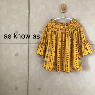 アズノウアズ(AS KNOW AS)のas know as 七分袖 ブラウス(シャツ/ブラウス(長袖/七分))