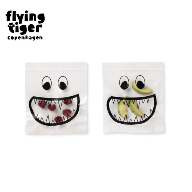 Flying Tiger Copenhagen(フライングタイガーコペンハーゲン)のFLYING TIGER フライングタイガー ランチバッグ 2個セット インテリア/住まい/日用品のキッチン/食器(収納/キッチン雑貨)の商品写真