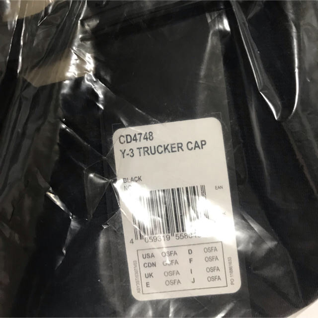 y-3  キャップ黒 TRUCKER CAP