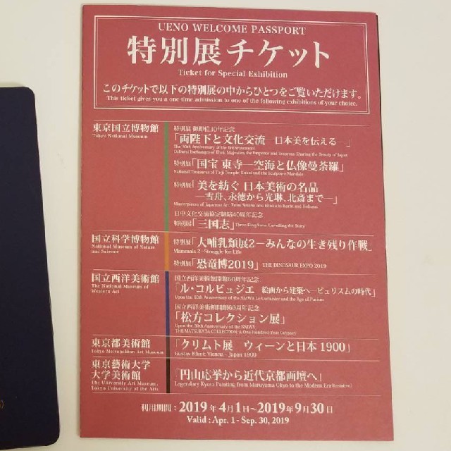 りこ様専用　上野ウェルカムパスポート特別展チケット チケットの施設利用券(美術館/博物館)の商品写真