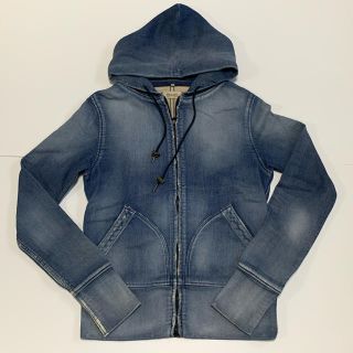 ヤヌーク(YANUK)の【人気♪】YANUK ヤヌーク デニット Hoodie パーカー S(Gジャン/デニムジャケット)