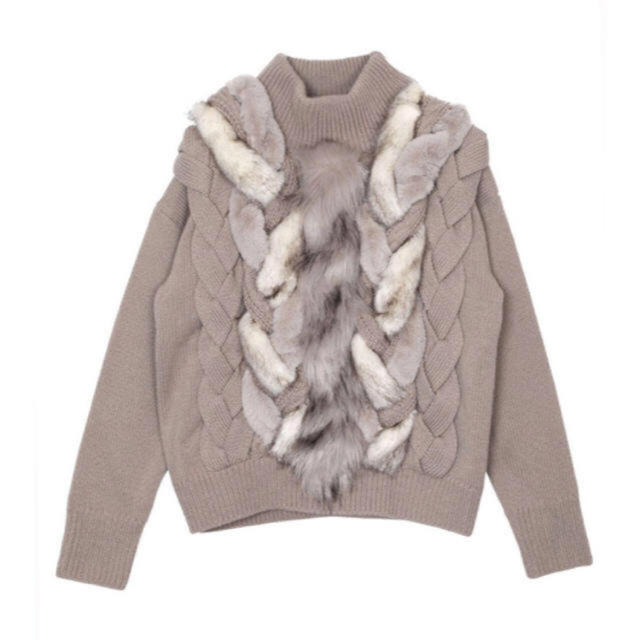 Ameri VINTAGE  FUR BRAID CABLE KNIT