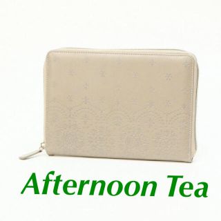 アフタヌーンティー(AfternoonTea)の新品 アフタヌーンティー レース型押し 母子手帳ケース グレー(母子手帳ケース)