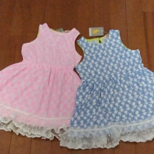 女の子　ワンピース　2枚セット キッズ/ベビー/マタニティのキッズ服女の子用(90cm~)(ワンピース)の商品写真