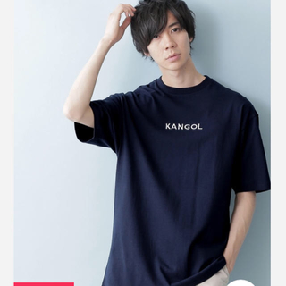 カンゴール(KANGOL)のKANGOL  オーバーサイズカットソー  ネイビー  Ｌサイズ(Tシャツ/カットソー(半袖/袖なし))